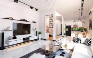 Thiết kế nội thất biệt thự liền kề trong khu độ thị ở Hà Nội
