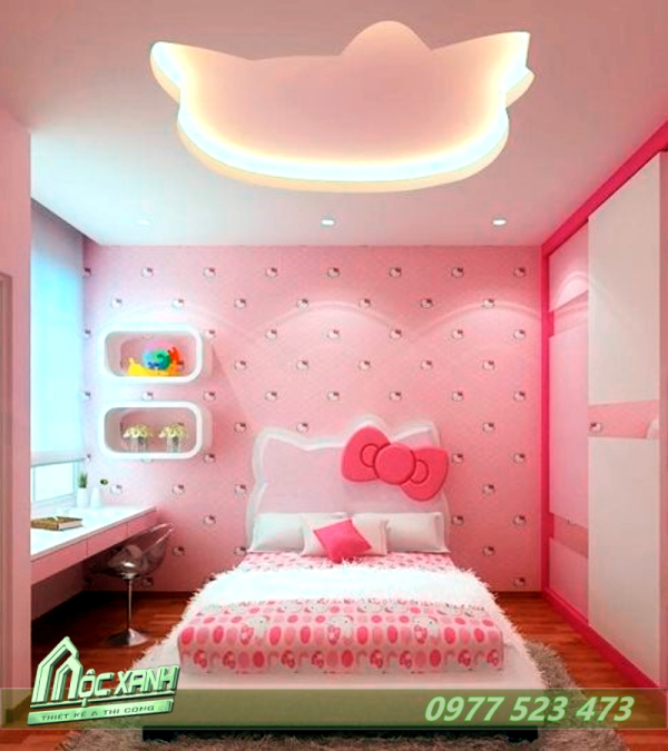 Thiết Kế Phòng ngủ hello kitty