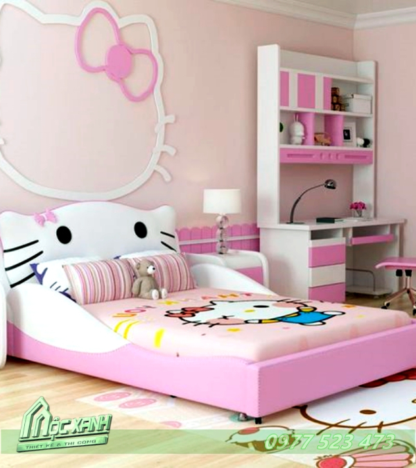 Thiết Kế Phòng ngủ hello kitty