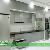 Tủ Bếp i phủ Acrylic màu xám hiện đại