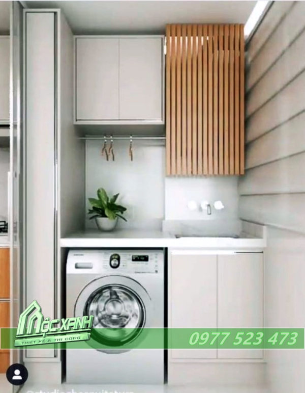 Thiết Kế phòng giặt phơi đồ căn hộ
