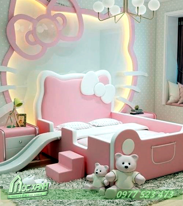 Thiết Kế Phòng ngủ hello kitty