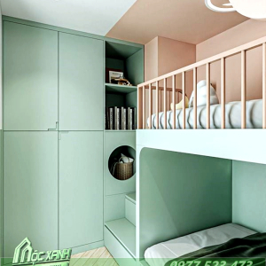 Thiết Kế Phòng ngủ trẻ em 2 tầng