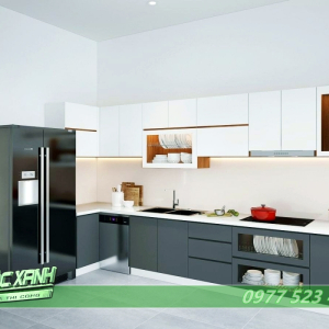 Tủ Bếp i phủ Melamin vân tự nhiên