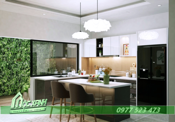 Tủ Bếp chữ L căn hộ