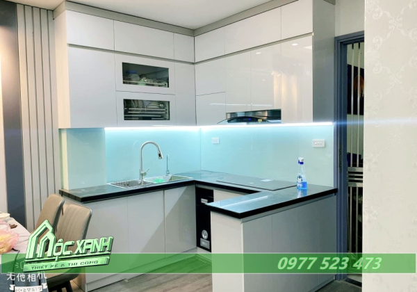 Tủ Bếp nhựa Acrylic bóng