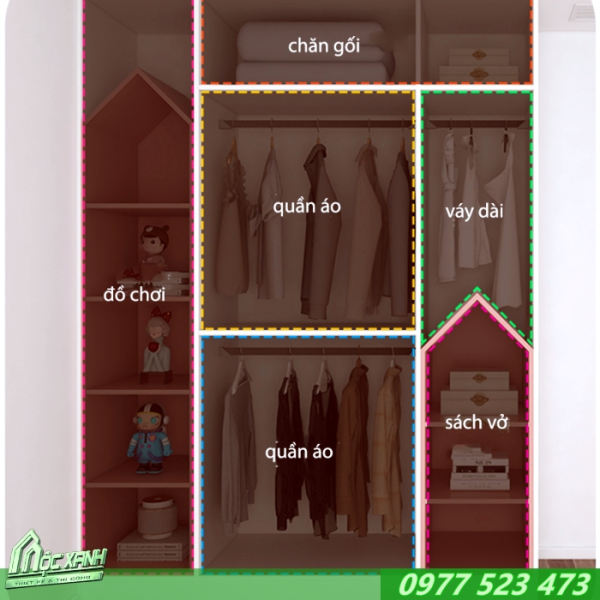 Tủ quần áo Hàn Quốc cho bé