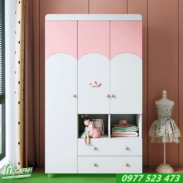 Tủ quần áo bé gái hiện đại