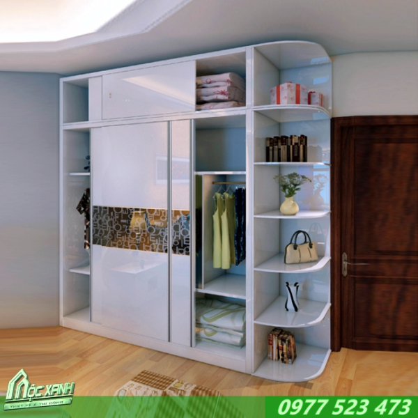 Tủ quần áo gỗ công nghiệp cửa lùa