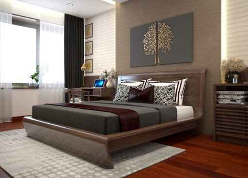 Mẫu nội thất phòng ngủ gỗ óc chó – nơi đẳng cấp thăng hoa