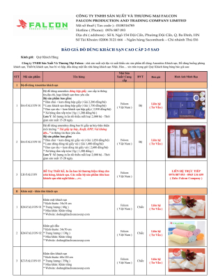 Top 10 mẫu báo giá phòng khách sạn đẹp nhất