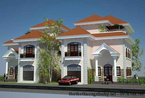 Mẫu biệt thự 3 tầng trên diện tích 10x18m thiết kế ấn tượng
