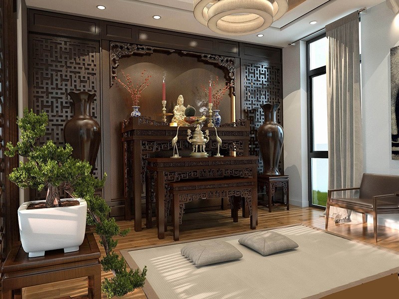Top 50 mẫu bàn thờ nhìn vào cửa phòng ngủ đẹp nhất
