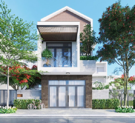 Mẫu nhà 1 trệt 1 lầu 50m2 áp dụng thiết kế nhà ống