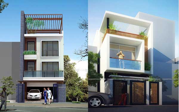 Mẫu nhà 2 tầng có hầm để xe đang thu hút nhiều chủ đầu tư