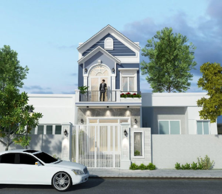 Mẫu nhà 1 trệt 1 lầu 40m2 phong cách ấn tượng dành cho nhà phố