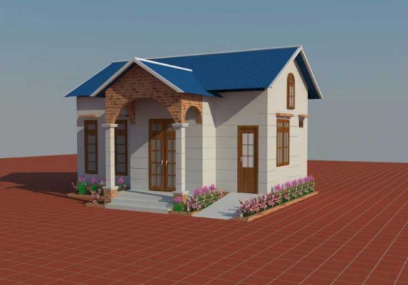Mẫu nhà cấp 4 đẹp giá rẻ 150 triệu phù hợp với gia đình có thu thập thấp