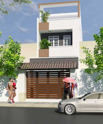 Mẫu nhà ống 2 tầng 1 tum đẹp được ưa chuộng nhất 2023