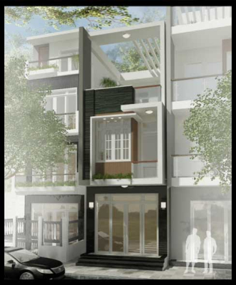 Mẫu nhà ống 2 tầng diện tích 4x15m có 3 phòng ngủ cực đẹp