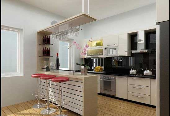 BST Mẫu tủ bếp có quầy bar đẹp cuốn hút trong năm 2023