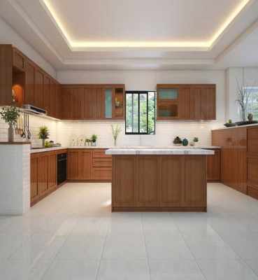 15 mẫu tủ bếp gỗ gõ đỏ xu hướng lựa chọn đẳng cấp thượng lưu