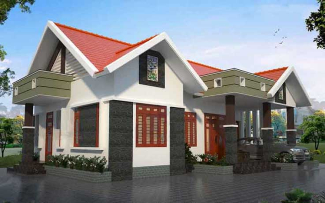 Mẫu nhà tiền chế mái thái đẹp với thiết kế ấn tượng