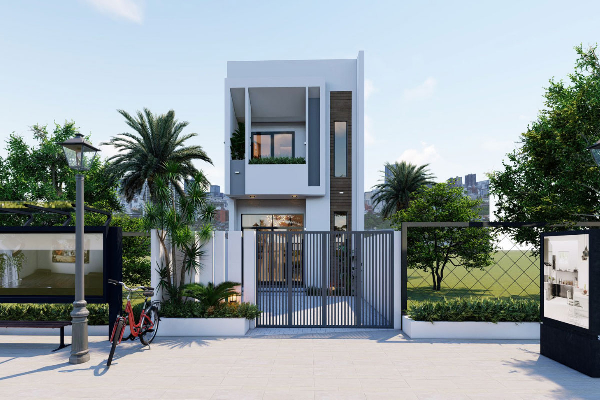 Mẫu thiết kế nhà 2 tầng 42m2 kết hợp nội thất thông minh