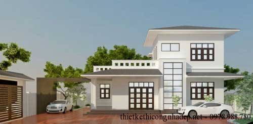 Bản vẽ thiết kế nhà cấp 4 mái thái đẹp chi phí đầu tư 500 triệu