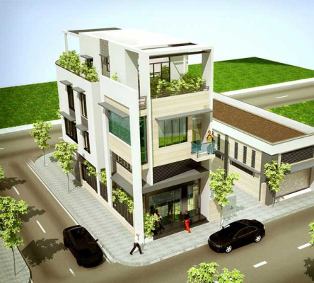 Thiết kế nhà ống 3 tầng kết hợp kinh doanh tầm 90m2