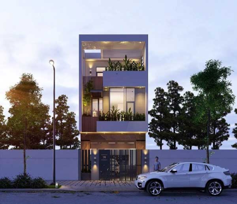 Những mẫu thiết kế nhà ống tầng lệch đẹp được ưa chuộng 2023
