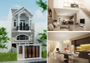 Top 50 mẫu nhà 1 trệt 1 lầu 4×20 đẹp nhất