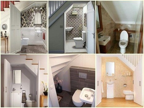 Mẫu nhà vệ sinh dưới cầu thang đẹp hợp phong thủy kiến trúc
