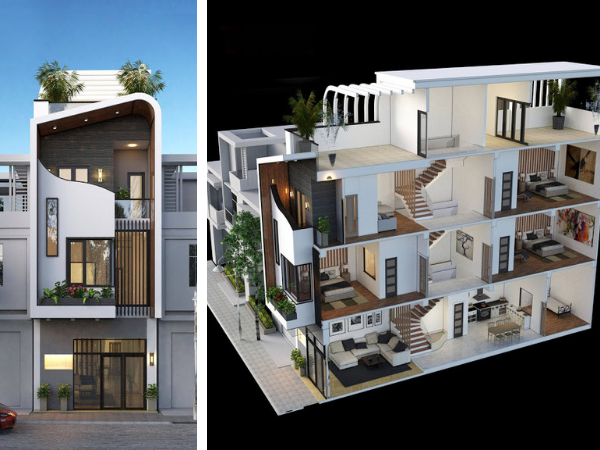 Thiết kế nội thất nhà ống mặt tiền 3m thu hút nhất 2023