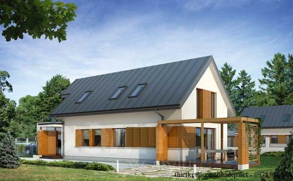Thiết kế nội thất nhà cấp 4 có gác lửng khung cốt thép