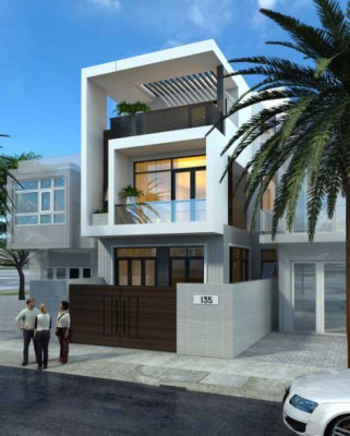 tham khảo bản vẽ thiết kế nhà ống 2 tầng 5x15m