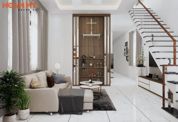 Top 50 mẫu thiết kế bàn thờ chúa trong phòng khách đẹp nhất