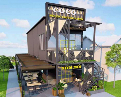 Top 5 mẫu thiết kế quán cafe thép tiền chế đơn giản mà đẹp