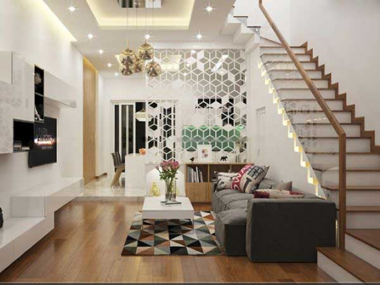 một số mẫu cầu thang nhà ống 6m đẹp ấn tượng nhất năm 2023