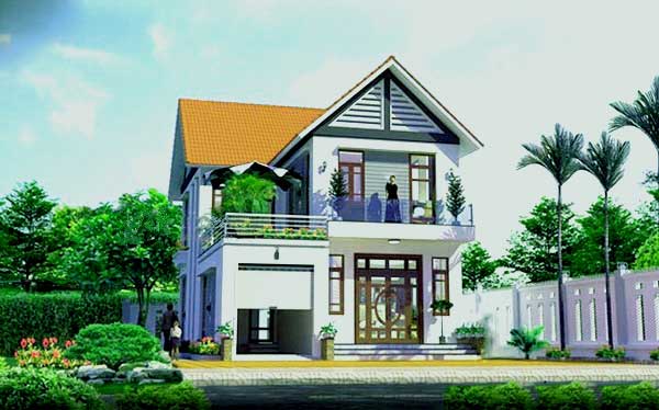 BST Mẫu nhà đẹp 2 tầng rộng 10m mới ngày nay