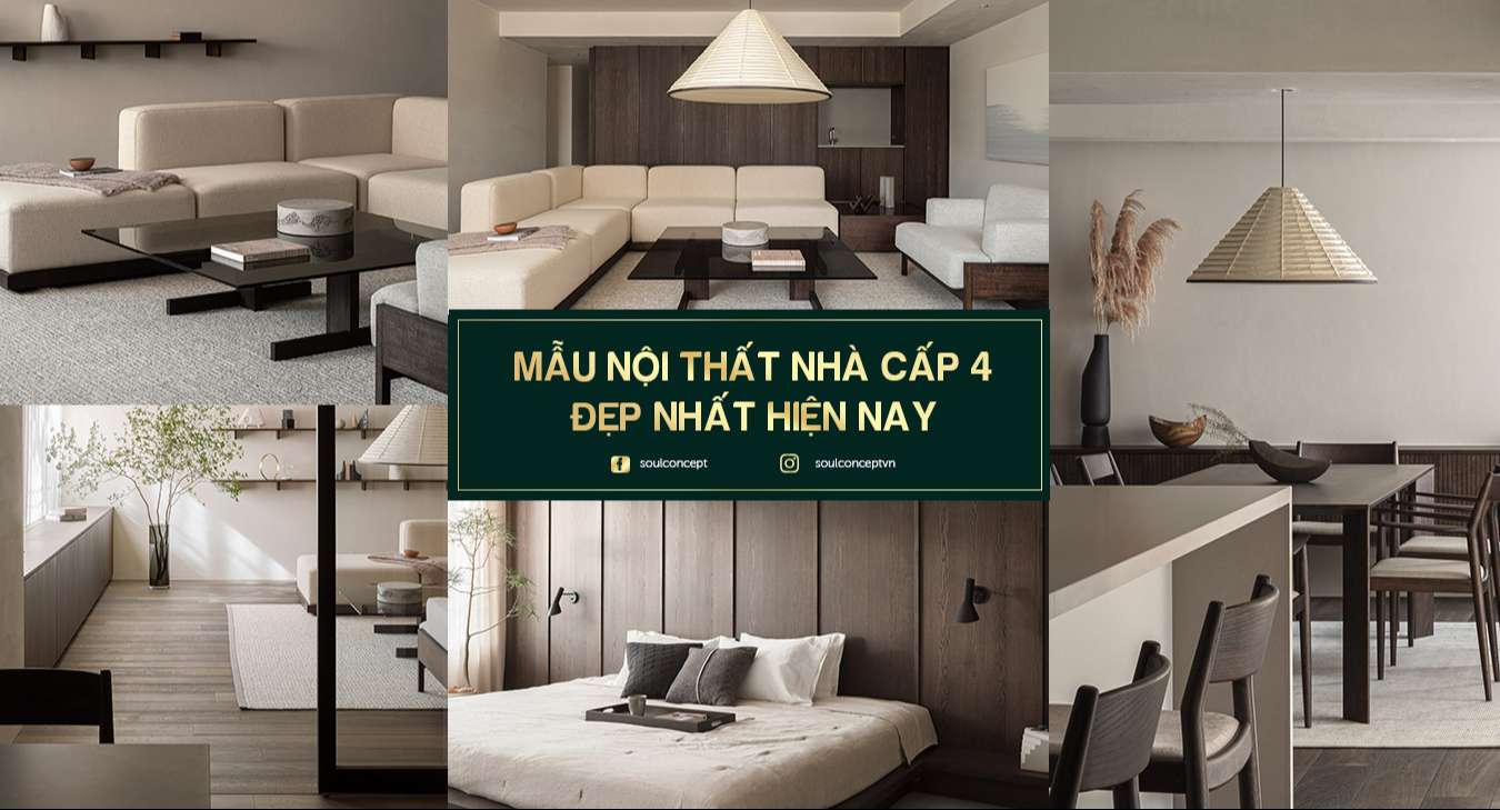 Tổng hợp BST Mẫu thiết kế nội thất nhà cấp 4 đẹp đầy đủ nhất
